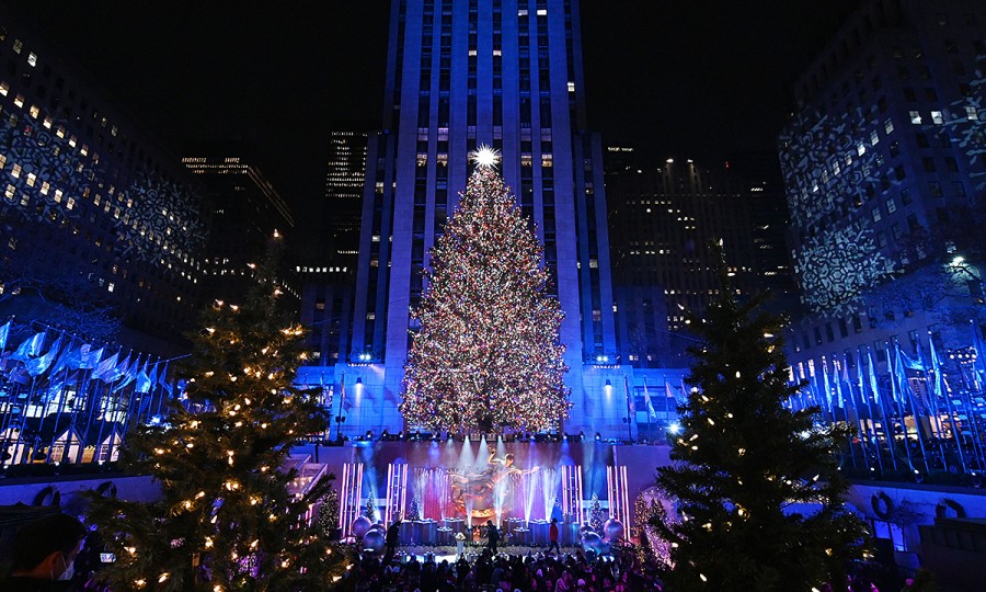 Thắp sáng cây thông Giáng sinh tại New York